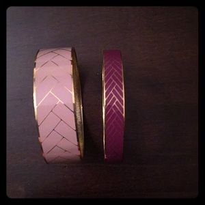 J.crew Chevron Bangles *set of two*